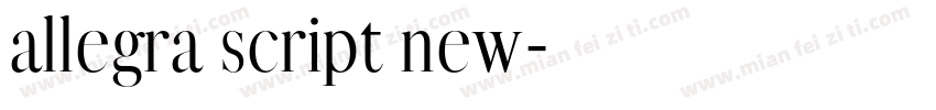 allegra script new字体转换
